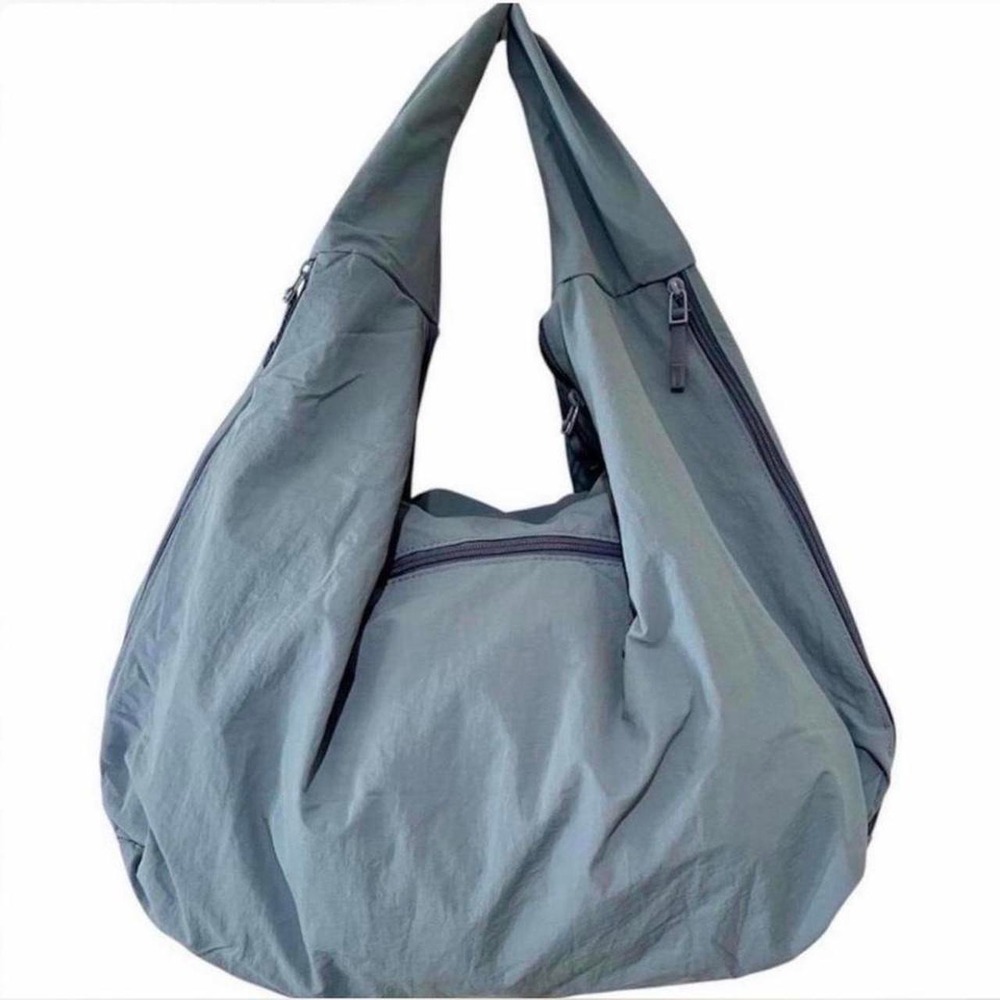 Amazing light blue slouchy crescent shoulder bag - large capacity!